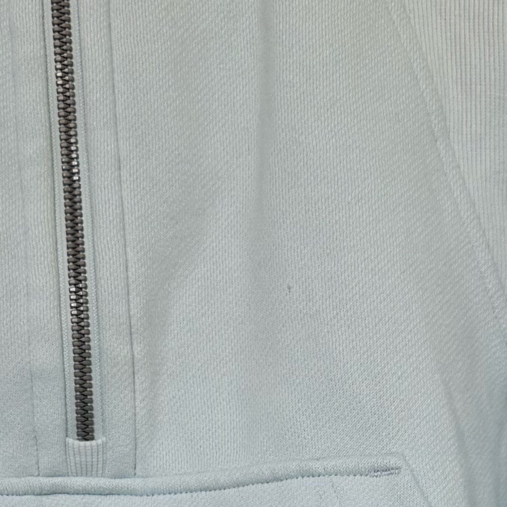 LULULEMON Light Blue Cropped Half-Zip Hoodie - Women - Picture 4 of 5
